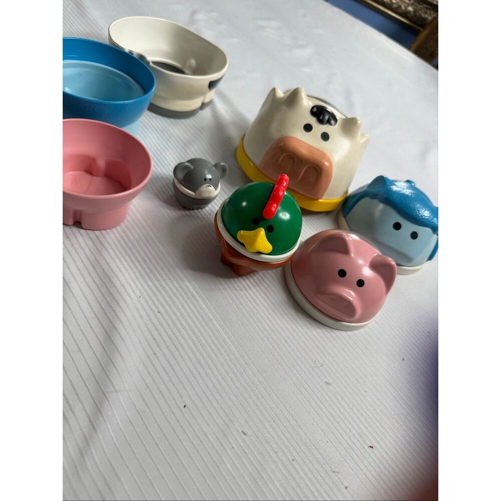 Little Tikes Nesting Farm Animals 5 Piece Complete Set 1529 Stacking VTG 90s